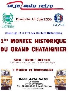 Affiche Montée historique du gd châtaignier 